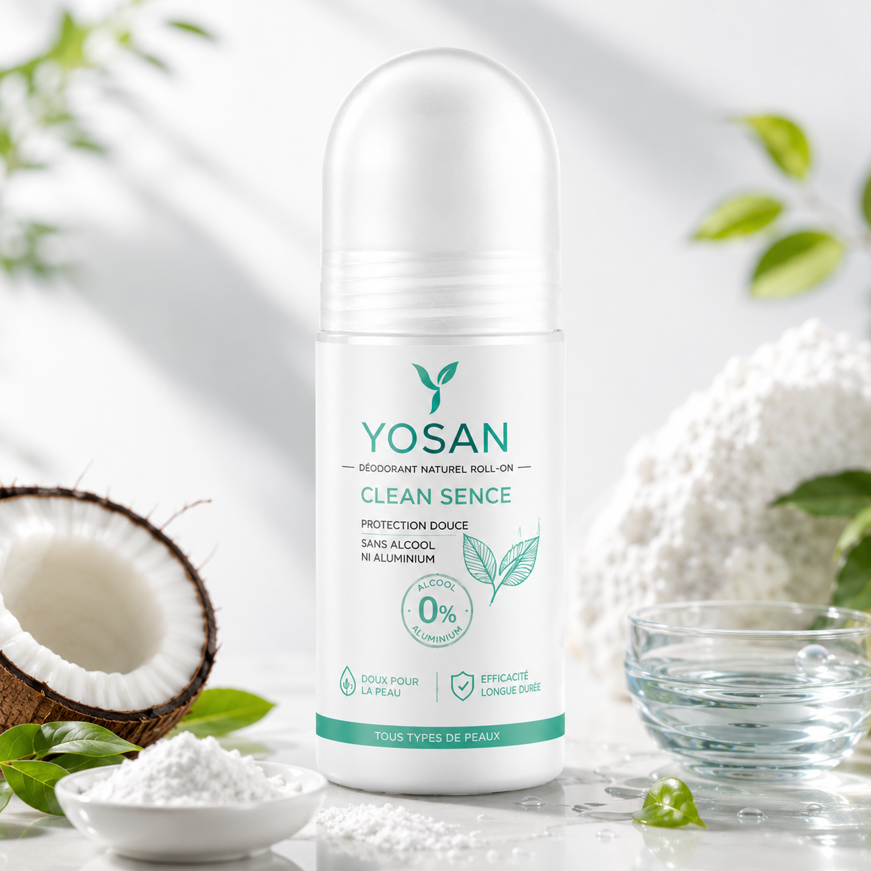 Stick Déodorant Naturel YOSAN 24H – Anti-Traces & Fraîcheur Invisible (60ml)
