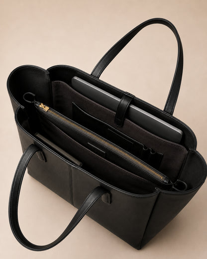 YOSAN Sac Cabas Femme en Cuir Premium avec Compartiment Ordinateur