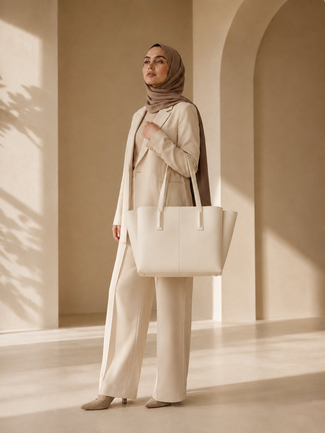 YOSAN Sac Cabas Femme en Cuir Premium avec Compartiment Ordinateur